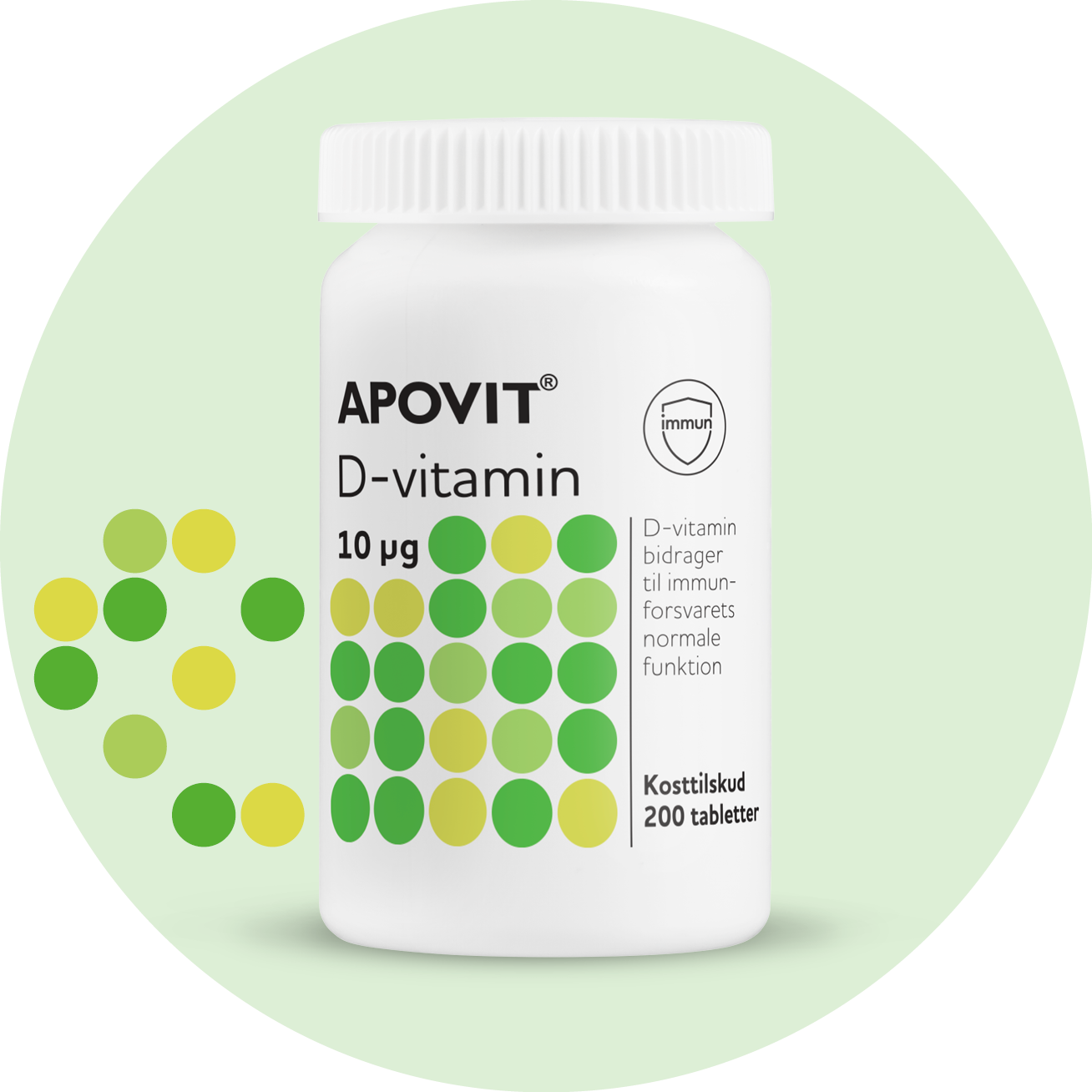 D-vitamin tabletter – APOVIT med 10 µg til knogler, tænder og muskler
