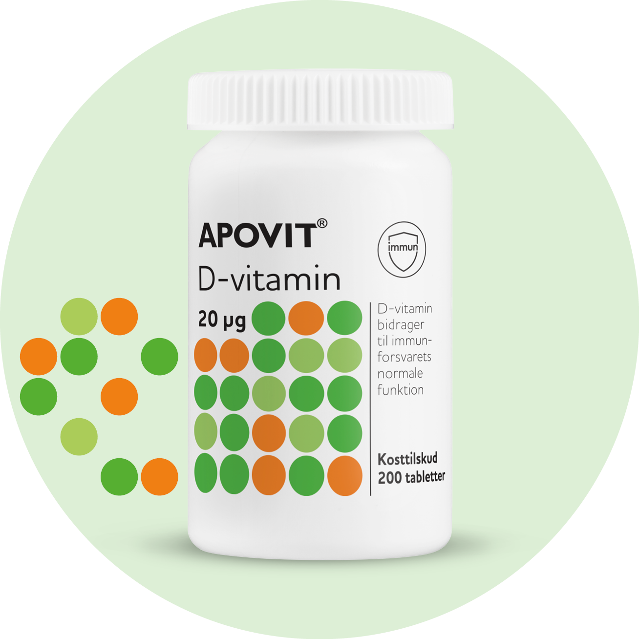 D-vitamin tabletter – APOVIT med 20 µg til knogler, tænder og muskler