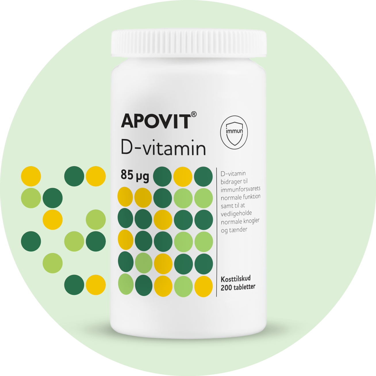 D-vitamin tabletter – APOVIT med 85 µg til knogler, tænder og muskler